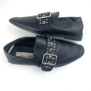 Vintage Havana black loafers 🖤 silver stud buckle shoes 🖤 Modern flats